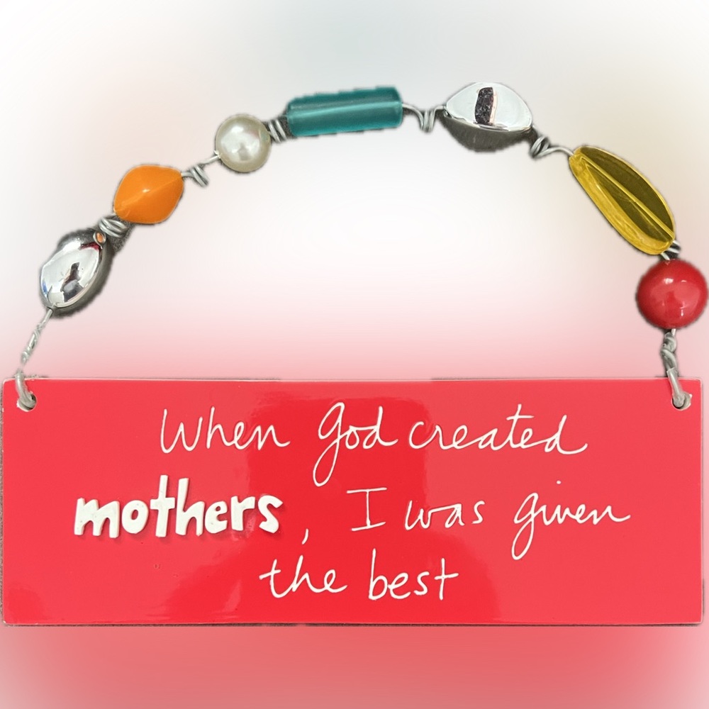 💥Sandra Magsamen Colorful Beaded Mothers Wall Hanging Gift Present Decor Accent